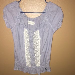 abercrombie blouse with lace inserts!